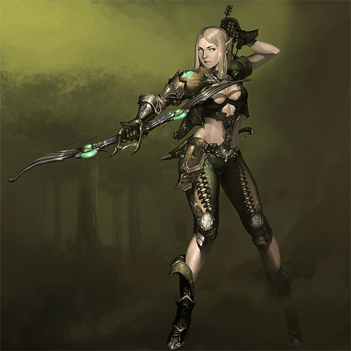 efl elven archer illustrations artworks drawings