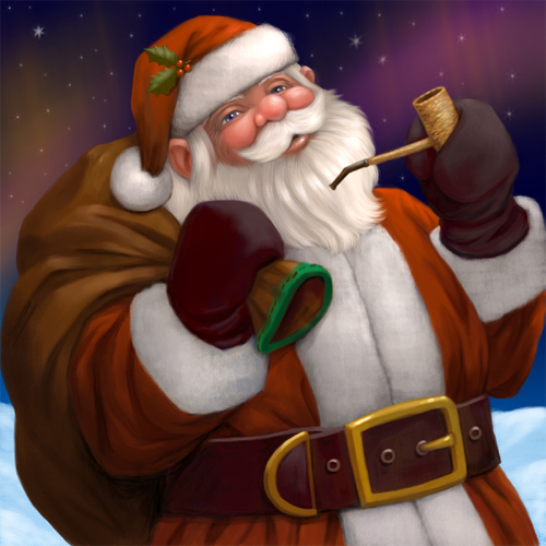 Jolly santa claus christmas artworks illustrations