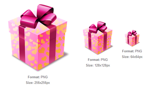 Pink Gift Icon