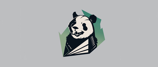 Retro panda logo