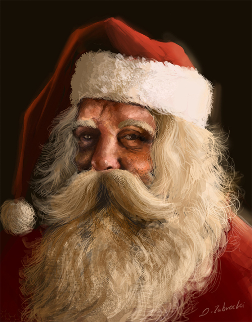 Portrait santa claus christmas artworks illustrations