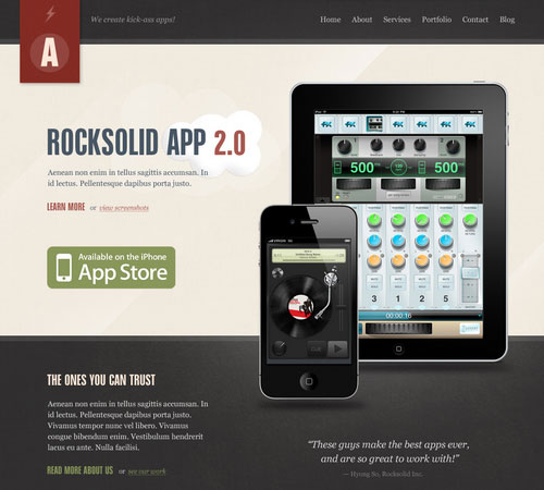 Rocksolid - App Showcase Agency - HTML