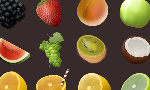 Fruits Illustrated icons