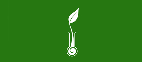 Chemical magical tube leaf logo