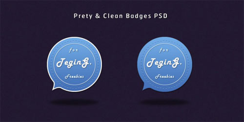 clean psd badges