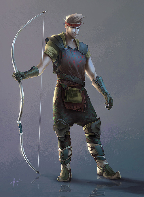 man archer illustrations artworks drawings