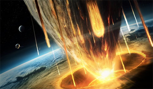 Asteroid end world illustrations