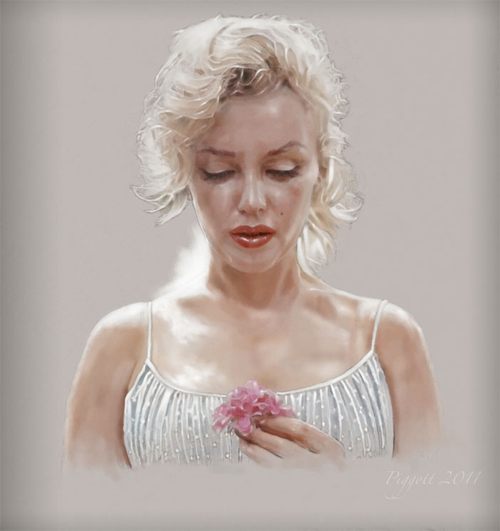 Beautiful innocent marilyn monroe artworks illustrations