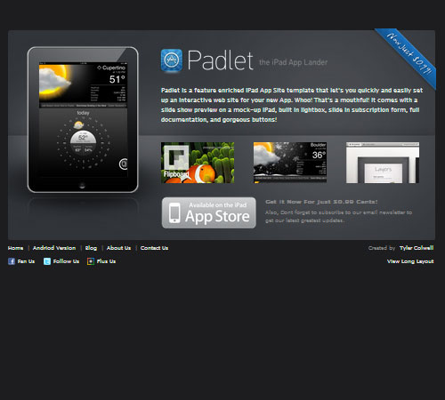 Padlet iPad App Site Template