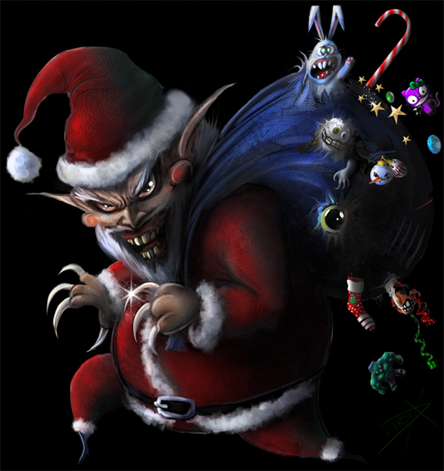 Claws santa claus christmas artworks illustrations