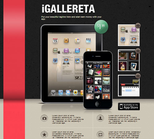 IGallereta - Mobile App Sales Page
