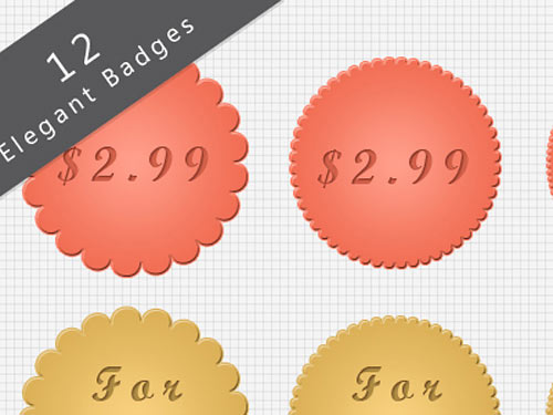 Elegant photoshop Badges