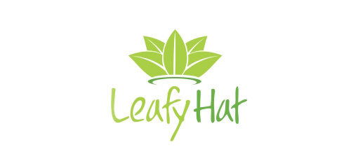 Salon spa hat leaf logo