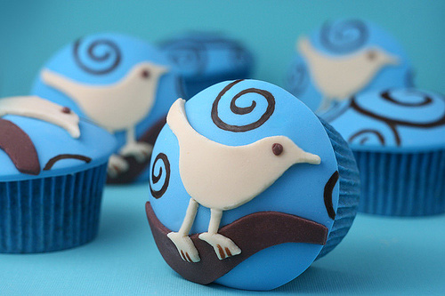 Twitter icon cupcake design inspiration