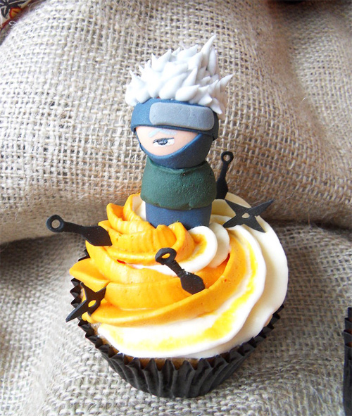 Kakashi cupcake design inspiration