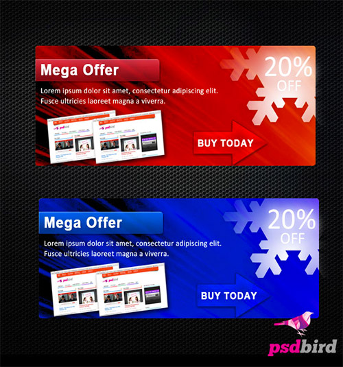 nice free web banner psd