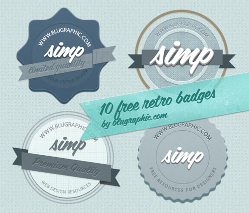 vintage badges free