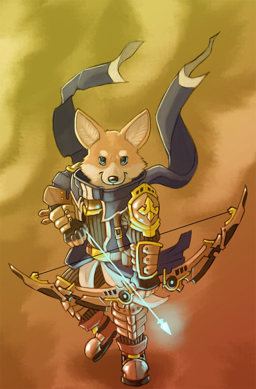 fox animal archer illustrations artworks drawings