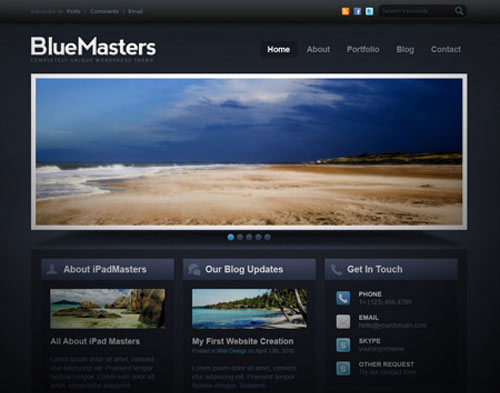 Free Professional PSD Template: BlueMasters