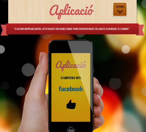 Aplicacio | iPhone App Showcase Facebook Template