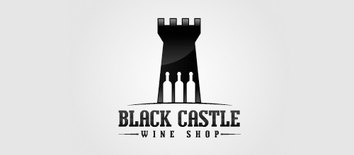 Wine shop castle logo