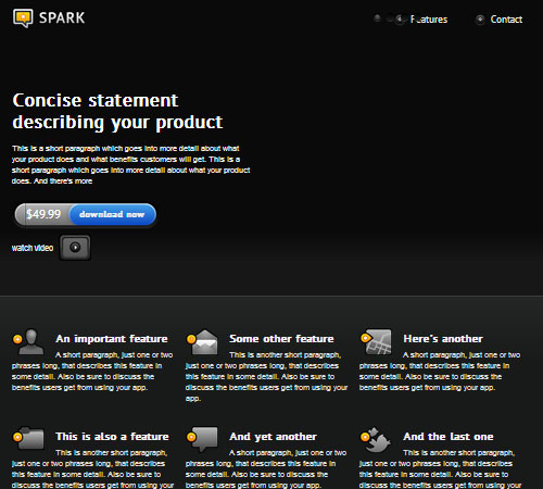 Spark - The Perfect Landing Page