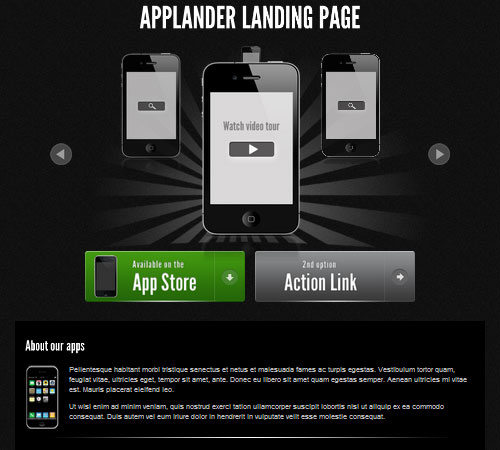Applander - App Landing Page
