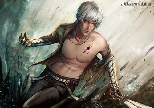 Handsome swordsman artworks illustrations