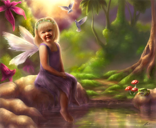 Cute girl fairy illustrations artworks