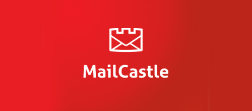 Mail letter castle logo