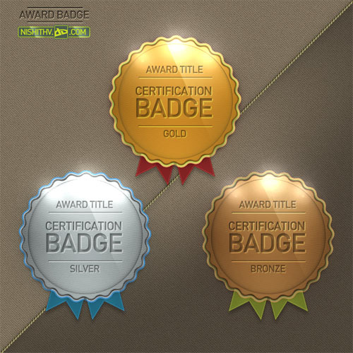 badge awards psd