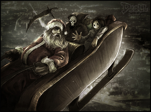 Ripper santa claus christmas artworks illustrations