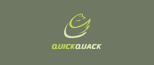 Quick fast speedy company ducks logo design