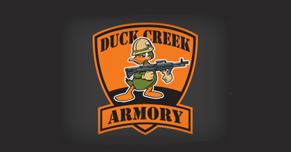 Gun ducks logo design