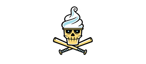 Ice cream skull logo