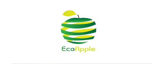 Spiral green apple logo