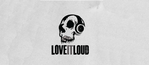 Music skull logo