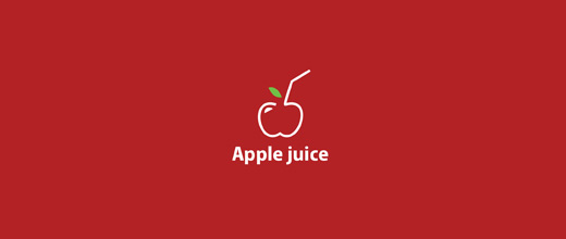 Red juice apple logo