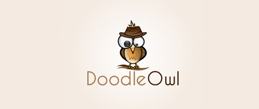 Doodle owl logos