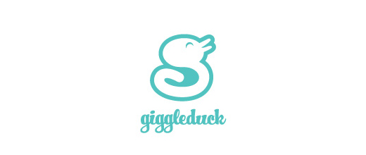 Cute children ducks logo design