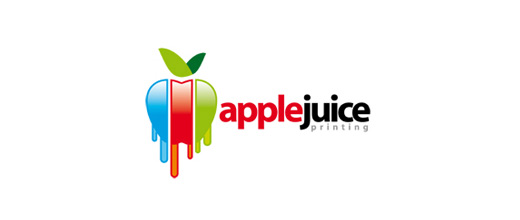 Dripping colorful apple logo