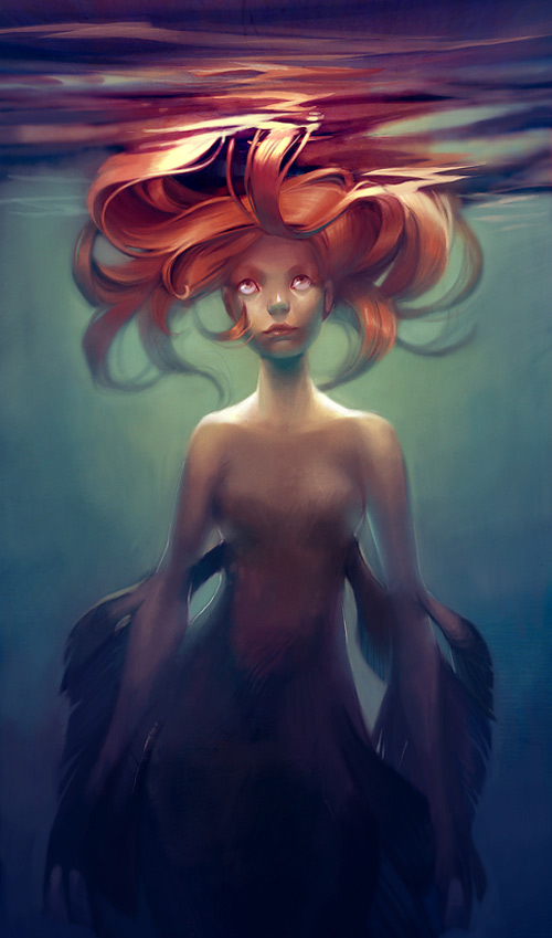 Young mermaid illustrations artworks