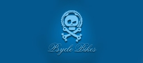 Bike bicycle skull logo