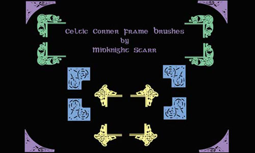 Celtic Corner Frame Brushes