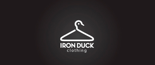 Clothing hanger ducks logo design