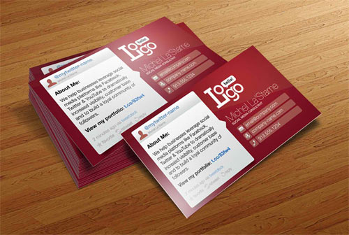 FREE Social Media Business Card Template