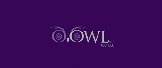 Purple boutique owl logos