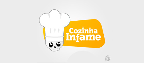Chef kitchen cook skull logo