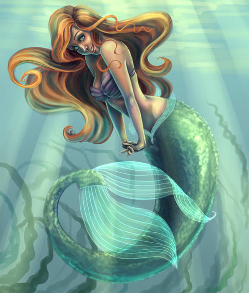 Ariel mermaid illustrations artworks