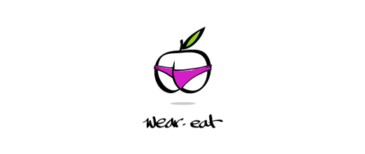 Panty underwear apple logo